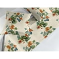 thumbnail image 2 of Nasturtium Bed Runner Set, Jungle Boho Inspirations Fantasy Floral Design with Leaves Greenery, Decorative Bedding Scarf & 2 Pillow Shams for Hotels Homes, King, Jade Green Pastel Green, by Ambesonne, 2 of 3