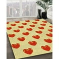 thumbnail image 3 of Ahgly Company Machine Washable Indoor Square Transitional Neon Orange Area Rugs, 5' Square, 3 of 7