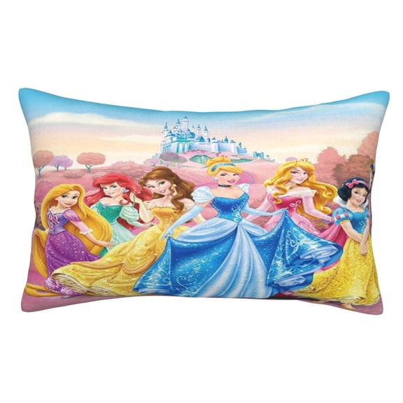 Princes Pillowcase Cartoon Pillow Cover Soft Couch Case Home Decorative Throw Pillow Case For Bed Living Room 14"X20"