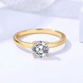 thumbnail image 4 of Anillo de moissanita de cuatro garras de 1 quilate para mujer, estilo retro europeo y americano, en plata de ley 925, 4 of 5