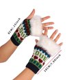 thumbnail image 2 of qolati Women's Gloves & Mittens Winter Fingerless Gloves for Women Cute Cable Knit Gloves Lightweight Faux Fur Thumbhole Stretchy Wrist Sleeves, 2 of 3