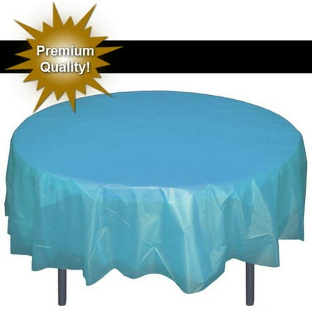 disposable plastic round tablecloths cloths exquisite tablecloth bulk duty heavy covers sky pack premium table dialog displays option button additional