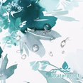 thumbnail image 4 of Cortina de ducha Litabel verde azulado con estampado floral, 180 x 180 cm, 4 of 6