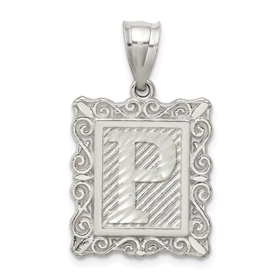 Sterling Silver Initial P Charm