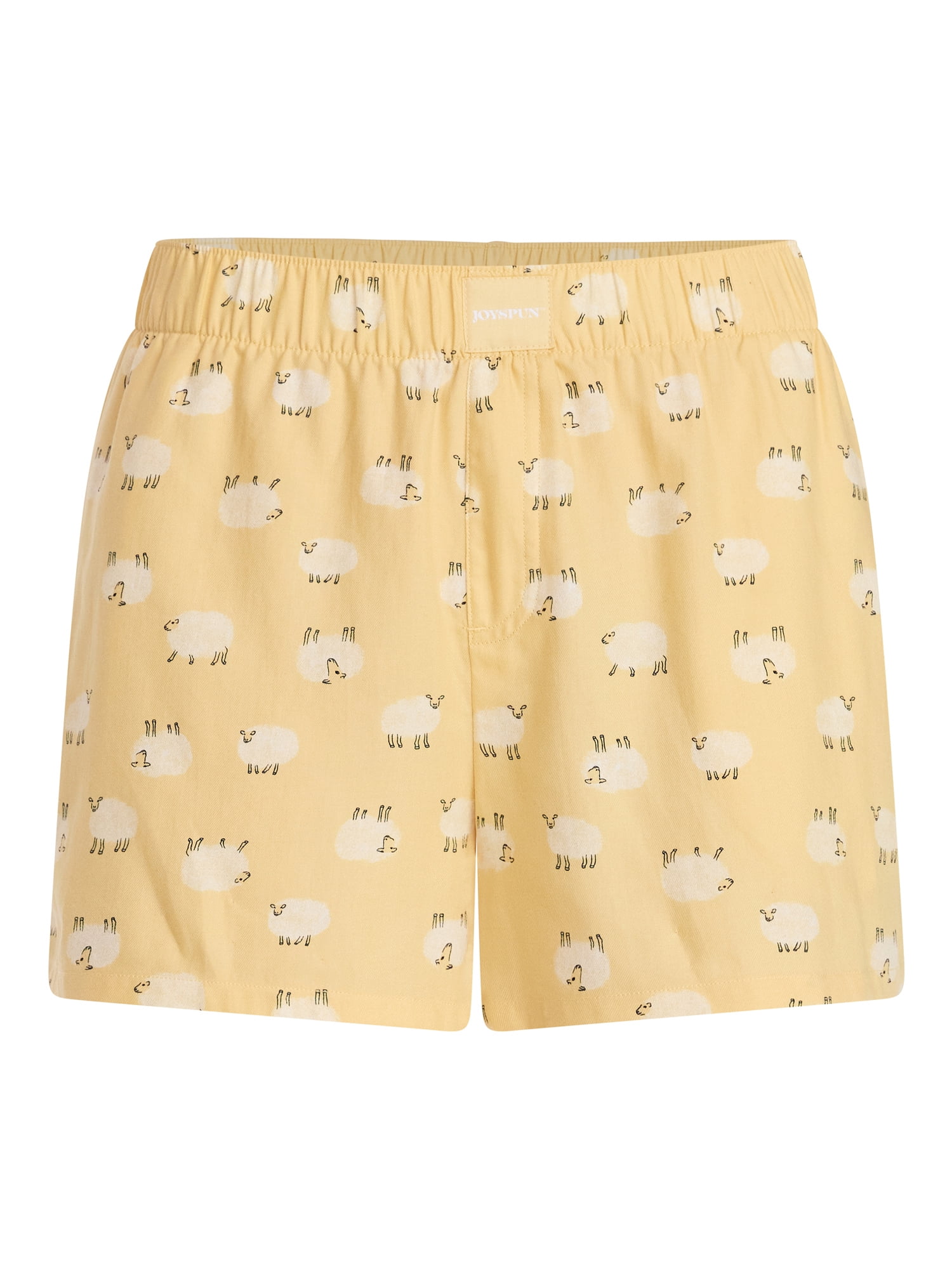 Joyspun Women's Woven Pajama Boxer Shorts, 3'' Inseam, Sizes XS-3X