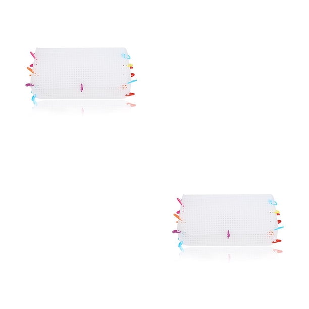Bearachild Tela de malla de plástico para hacer cartera, bolsa de mensajero, gancho de hilo, suministros para manualidades, accesorio para Pequeña 2Conjunto