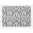 thumbnail image 1 of Geometric Bath Mat, Monochrome Lines with Dots Ornamental Design Vintage Eighties Inspirations, Plush Bathroom Decor Mat with Non Slip Backing, 29.5" X 17.5", Black Grey White, by Ambesonne, 1 of 2