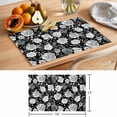 thumbnail image 6 of Black Flowers Placemats Set of 8 Watercolor Vintage Floral Leaves Country Place Mats Indoor Wipeable Table Mats Washable Cloth Dining Table Placemats for Kitchen Holiday Party Home Decor 13x19 Inch, 6 of 9