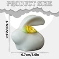 thumbnail image 3 of Hand-Painted Porcelain Rabbit Figurine G, Rose Yellow Flower Design, Cute Desktop Ornament for Easter, Living Room, Spring Decor, 2.6x1.9x2.6 Inch, By VINOIC, 3 of 4