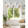 thumbnail image 4 of Orange Fall Thanksgiving Pumpkin Kitchen Valances for Windows White Valance Curtains&nbsp; for Kitchen /Living Room/Bedroom/ Bathroom Decor, 54"x18 " ,Rod Pocket 1 Panel,, 4 of 7