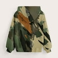 thumbnail image 4 of CLOISE Girls Hoodie Boys Teen Long Sleeve Hooded Sweatshirt Tops with Pocket Camouflage Casual Fashion Fall Winter Clothes Beige 4-14T, 4 of 4