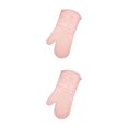 thumbnail image 1 of Wosthever Manoplas de silicona para horno para hornear, guantes para agarraderas de cocina, juego de barbacoa resistente a altas temperaturas, Rosa 2piezas, 1 of 6