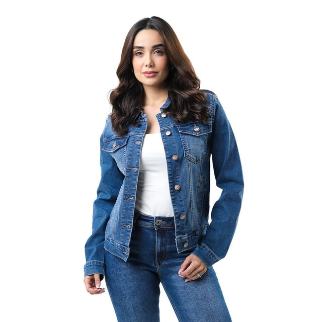 Chaqueta de mezclilla /Juvenil, 4312 (Azul medio) azul M