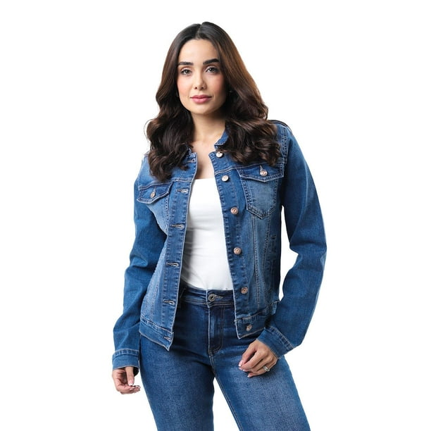 Chaqueta de mezclilla /Juvenil, 4312 (Azul medio) azul M