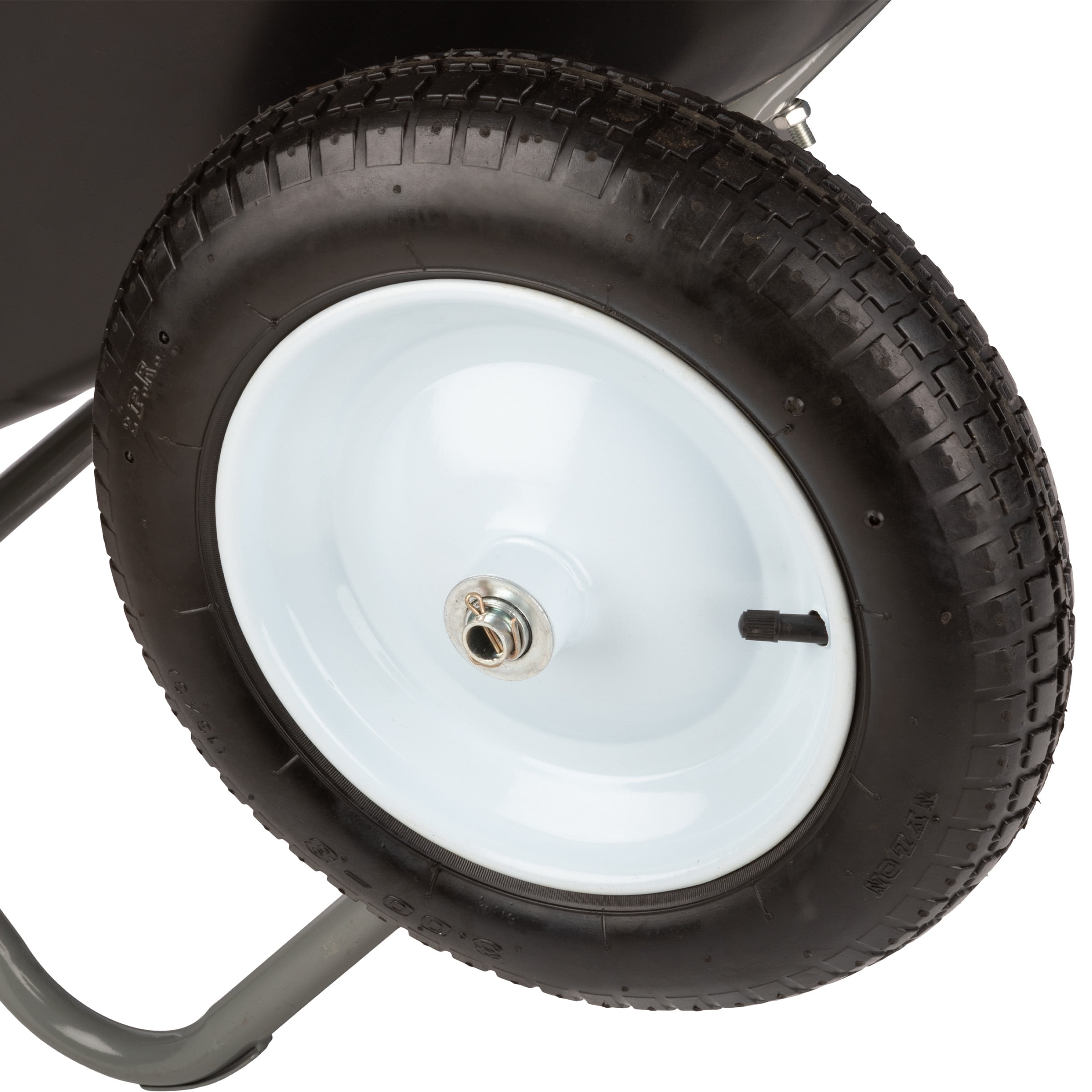 Pure Garden 2-Tire Wheelbarrow with 300lb Capacity and Padded Handle, Black