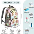 thumbnail image 5 of Highland Cow and Flower Print Backpack for School, Cute School Bag with Adjustable Shoulder Straps and Padded Back, 16.9"x12.6"x5.9", 5 of 5