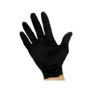 Tradex NXL200BLK Extra Large Black Nitrile Exam Gloves - 100/Box