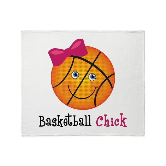 CafePress - Pink Basketball Chick Throw Blanket - Soft Fleece Throw Blanket, 50"x60" for All Ages