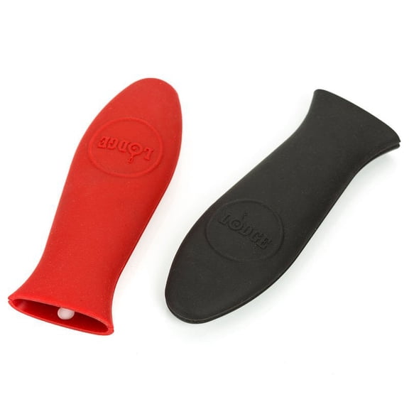 Silicone Hot Handle Holders - Red & Black (Pack of 2)