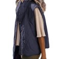 thumbnail image 2 of Women Cropped Lightweight Jacket Sleeveless Button Down Puffer Vest, 2 of 6