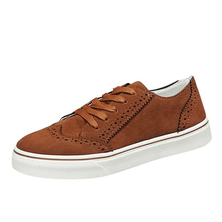 dmqupv Bass Shoes for Women Casual Fashion Spring And Summer Women Casual Casual Shoes for Women Flats Comfortable Brown 9