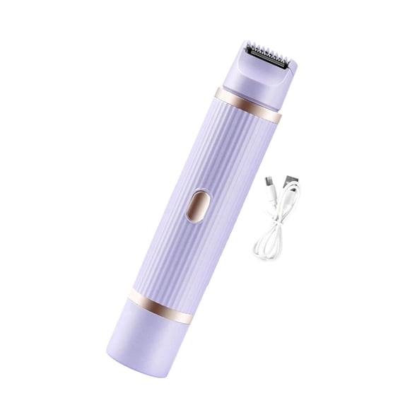 Afeitadora eléctrica para piernas de mujer, cabezales dobles, compacta, fácil de limpiar Violeta