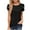 Black, variant on XMMSWDLA Womens Tops Eyelet Embroidery Summer Spring Fashion Clothes Going Out 2024 Casual Short Sleeve Blouse T Shirts Womens Tops Casual