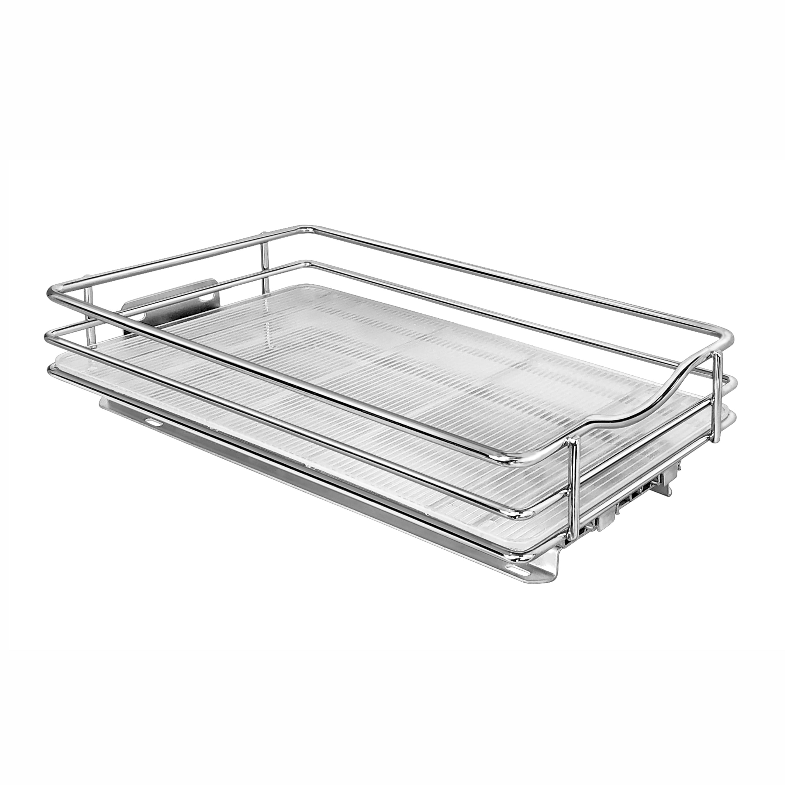 LYNK PROFESSIONAL 4-1/4 in. Wide Silver Chrome Slide Out Spice Rack Pull  Out Cabinet Organizer 430421DS - The Home Depot