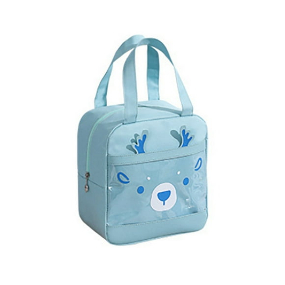 Sac à Lunch Isotherme Portable en Tissu Dessin Animé Sac à Lunch pour Travail École Pique-Nique Enfants Léger Réutilisable Repas