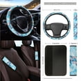 thumbnail image 3 of Renewold Hawaii Sea Turtle Blue Car Seat Cover Covers with Steering Wheel Seat Belt Strap Pad Trash Bag Phone Holder Rearview Mirror Accessories Cup Holder Key Chain Auto Decor, 15 Pack, 3 of 7