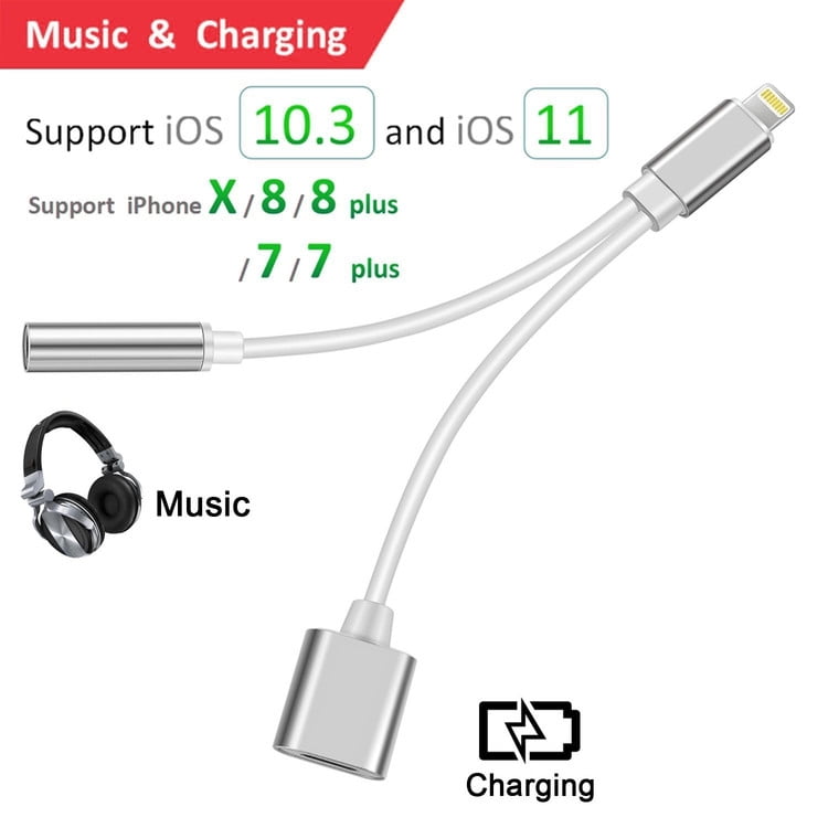 Headphone Adapter for iPhone 11/Xs/XR/X/8 Plus, iPhone 3.5mm Headphone