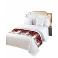 thumbnail image 2 of Xipuska Red Plaid Christmas Bed Runners for Queen Size Bed, Decorative Bed Throws for Foot of Bed, Snowman Snowflake Xmas Tree Ball Elk Bed Runner Sofa Throw Bedding Scarf Slipcover for Bedroom, 2 of 6
