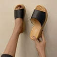 thumbnail image 4 of TKYCMSUAKI Platform Sandals for Women - Thik Padded Platform Wedges Sandals - Slip On Platform Slides - Comfy Open Toe Mules Summer Casual Flatform Platform Wedge Slides for Women, 4 of 6