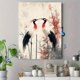 thumbnail image 4 of Qisvanset Framed Canvas Wall Art 12x16 Inch Red-Crowned Crane Bamboo Asian Minimal Art, 4 of 5