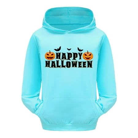 

Yzengfg Child Toddler Boys Girls Long Sleeve Prints Warm Hoodie Pullover Tops Kids Sweat Blue Size 9-10 Years