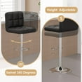 thumbnail image 6 of Daluvenix Swivel Bar stools set of 2 Modern PU Leather Barstools with Midback, Adjustable Counter Height Bar Chairs for Kitchen Island, Black, 6 of 7