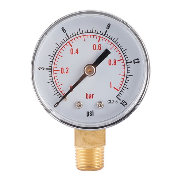 Kenally Medidor de presión de combustible de agua y aire, medidor analógico profesional de ingeniería química graduado anticorrosivo para taller de Herramientas eléctricas Kenally TO009074-01B