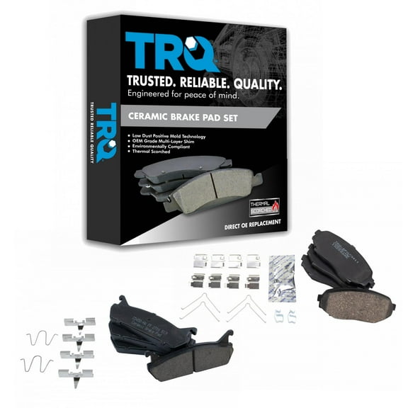 TRQ Front & Rear Ceramic Disc Brake Pad Kit for 1990-1993 Mazda Miata New BFA20172