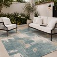 thumbnail image 3 of Addison Rugs Chantille Indoor/Outdoor Transitional Abstract Turquoise Machine Washable Rectangle Rug, 5' x 7'6", 3 of 8