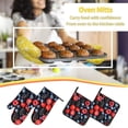 thumbnail image 5 of Sikiie Variety Of Fruits And Berries Oven Mitts and Pot Holders, Silicone Oven Gloves, Heat Resistant Oven Mitts 4Pcs Set, 5 of 6