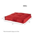 thumbnail image 3 of Happy Hounds Milo Square Tufted Pillow Dog Bed- Scarlet- Small (24 x 24 in.), 3 of 8