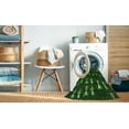 thumbnail image 2 of Ahgly Tapis d'Intérieur Lavable en Machine Carré Transitionnel Vert Lime Foncé, 7 Pieds Carré, 2 of 7