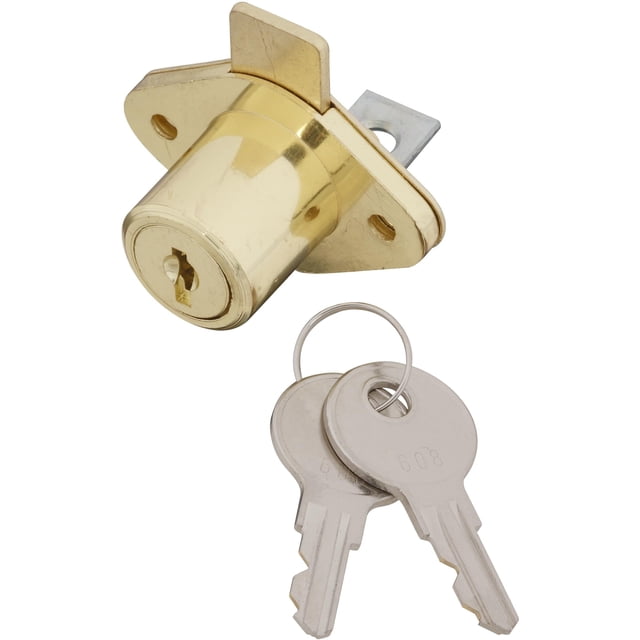 Cerradura de cajón National Hardware VKA826 con llave 3/4 - Latón