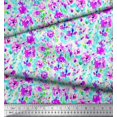 thumbnail image 3 of Soimoi Polyester Crepe Fabric Flower Watercolor Printed Craft Fabric by The Yard 52 Inch Wide, 3 of 3