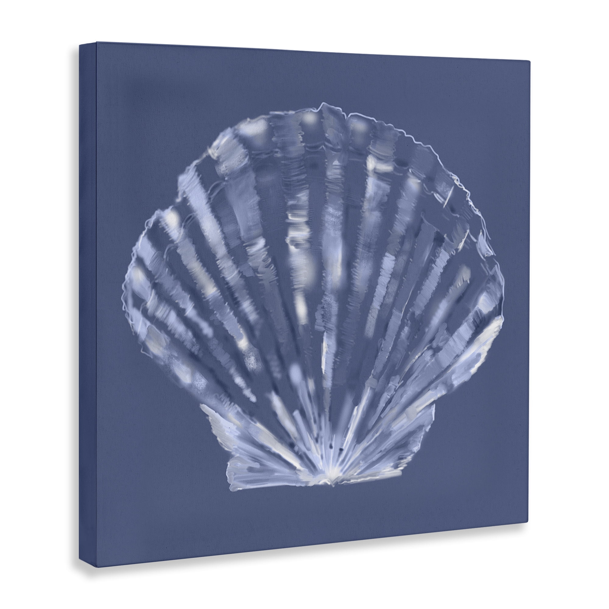 Stupell Industries Blue Nova Seashell Animals & Insects Painting Gallery Wrapped Canvas Art Print Wall Art, 36 x 36