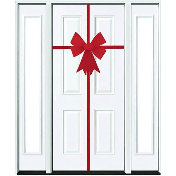 Love It Products Velvety Red Bow & Matching Ribbon Decorative Seasonal Holiday Set from for Christmas, Thanksgiving, New Years, Birthday, Any Celebration, Party or Event (18 X 22) inches)