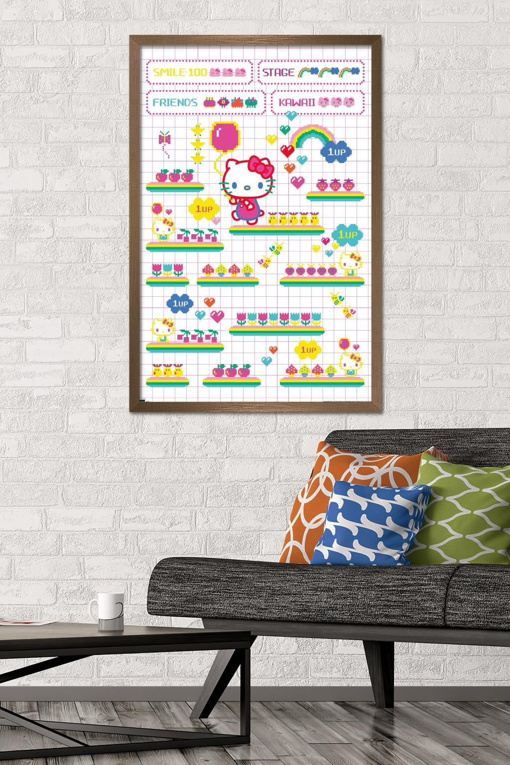 Hello Kitty - Arcade Wall Poster, 22.375" x 34" Framed