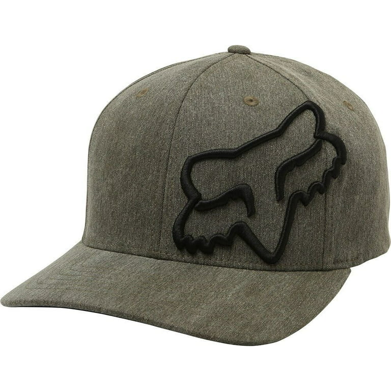 Fox Racing Clouded 2.0 -HEATHER GREEN- Flexfit Hat -SMALL/MEDIUM- Adult Cap