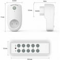 thumbnail image 5 of A Set Of 5 Electric Programmable Sockets, Wireless Remote Control Sockets, With 2 Remote Controls, Including 2 Batteries, Open Area Control Distance Of 30M, On/Off Function, 5 of 5