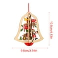 thumbnail image 3 of 6PCS Christmas Xmas Trees Santa Claus Snowman Wooden Ornaments Hanging Decorations Ornament for Home Wall Bottle, 3 of 10